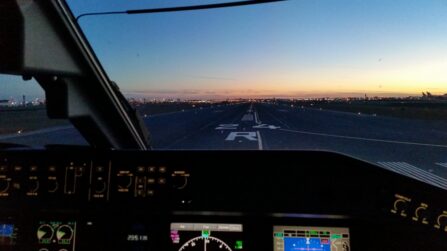 Runway 24R at Toronto Pearson in an Embraer 175